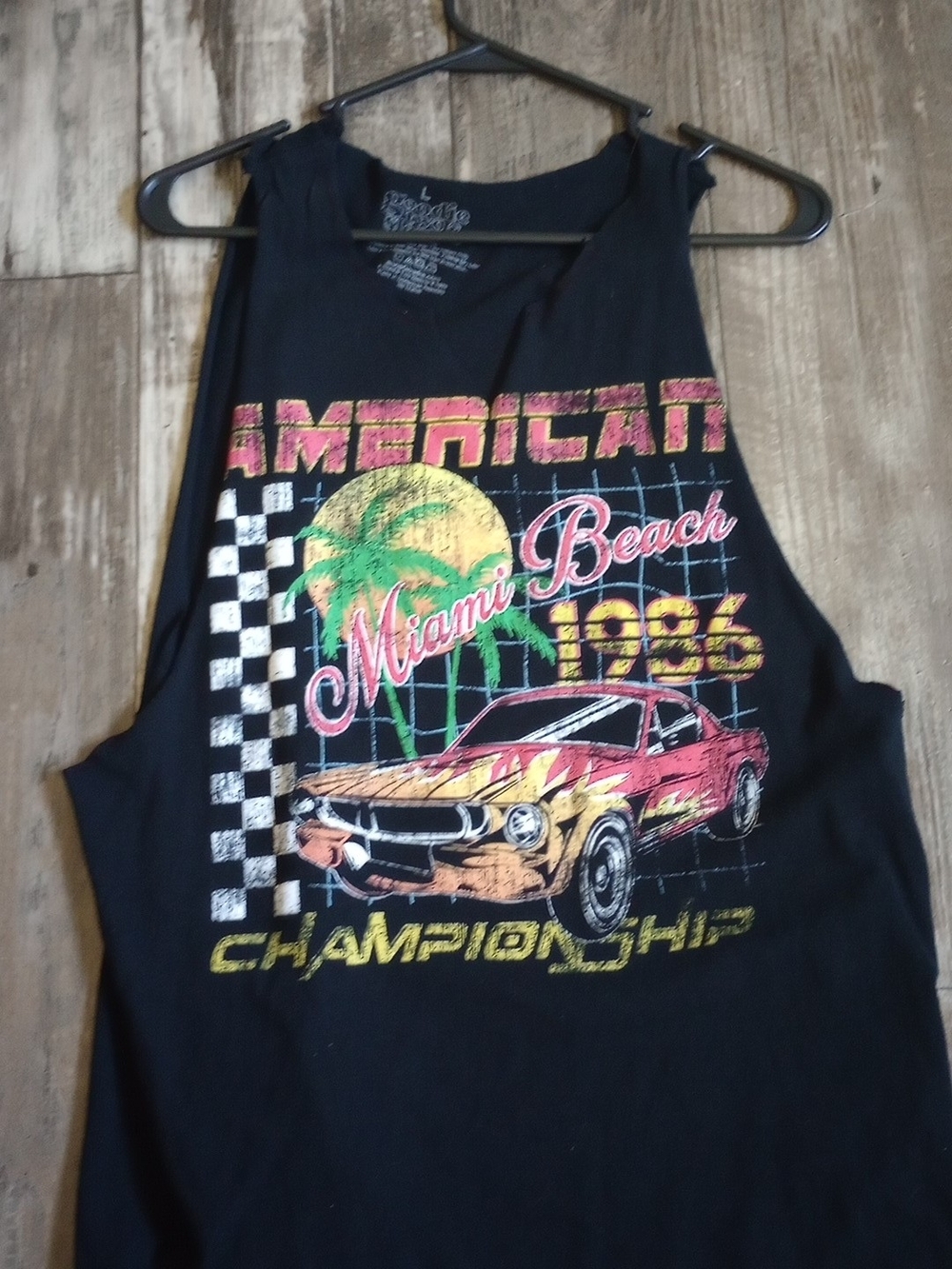 Rough Cut American Miami Beach Championship Shirt 1986